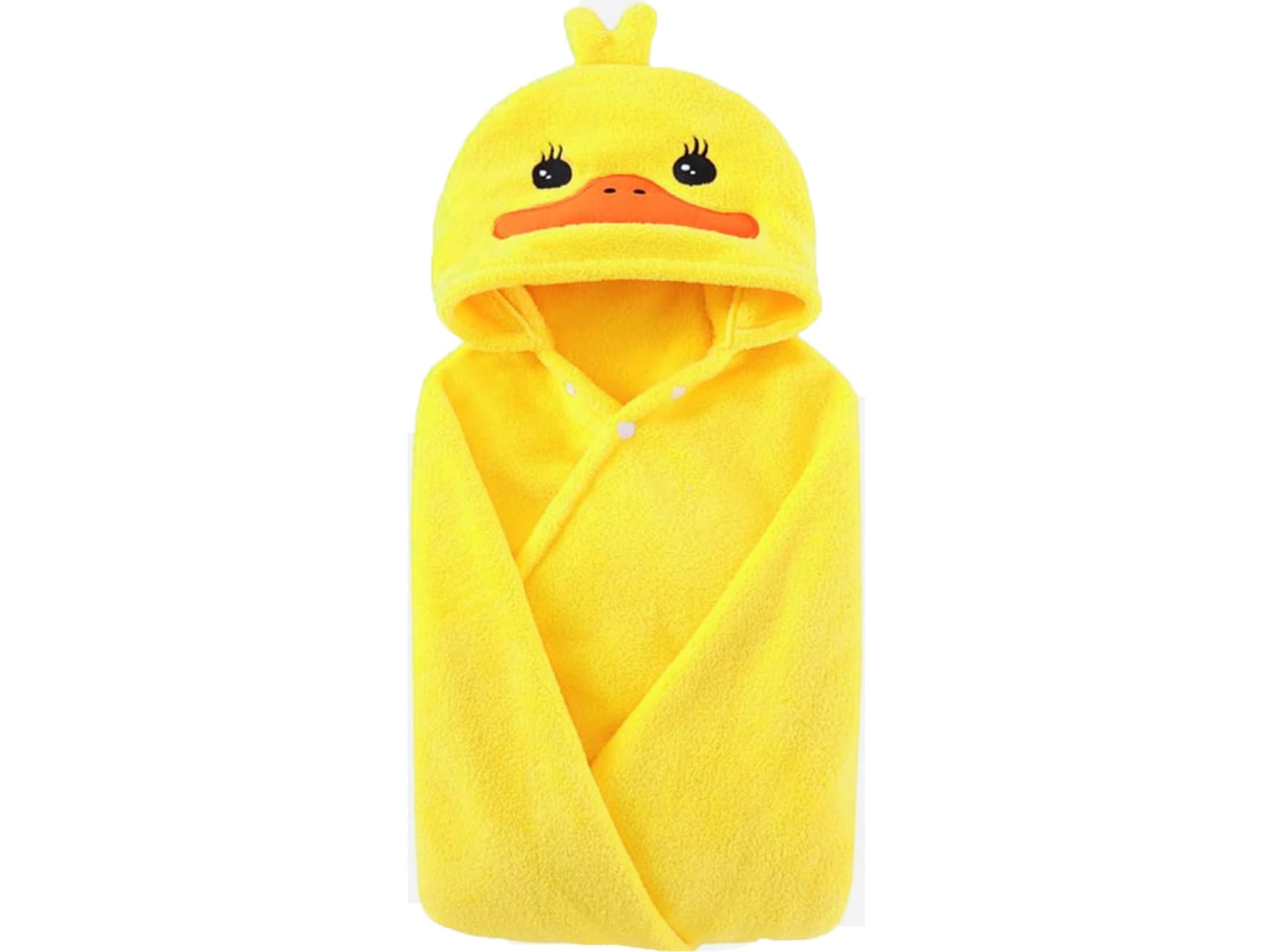 IFaryMes hooded-duck towel front view delivers cozy bath time warmth.