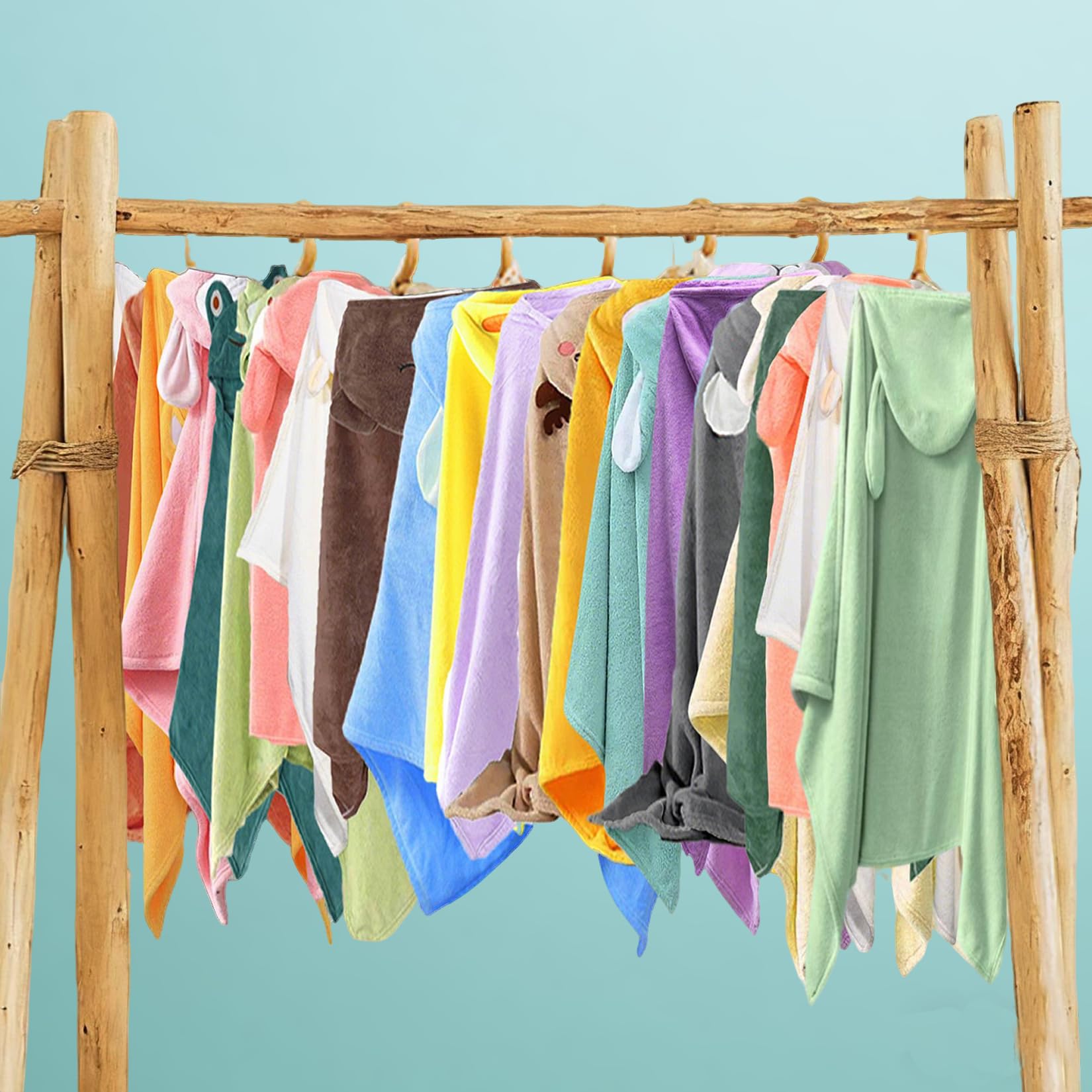 IFaryMes hooded towel in-use image illustrates stroller or beach wrap versatility