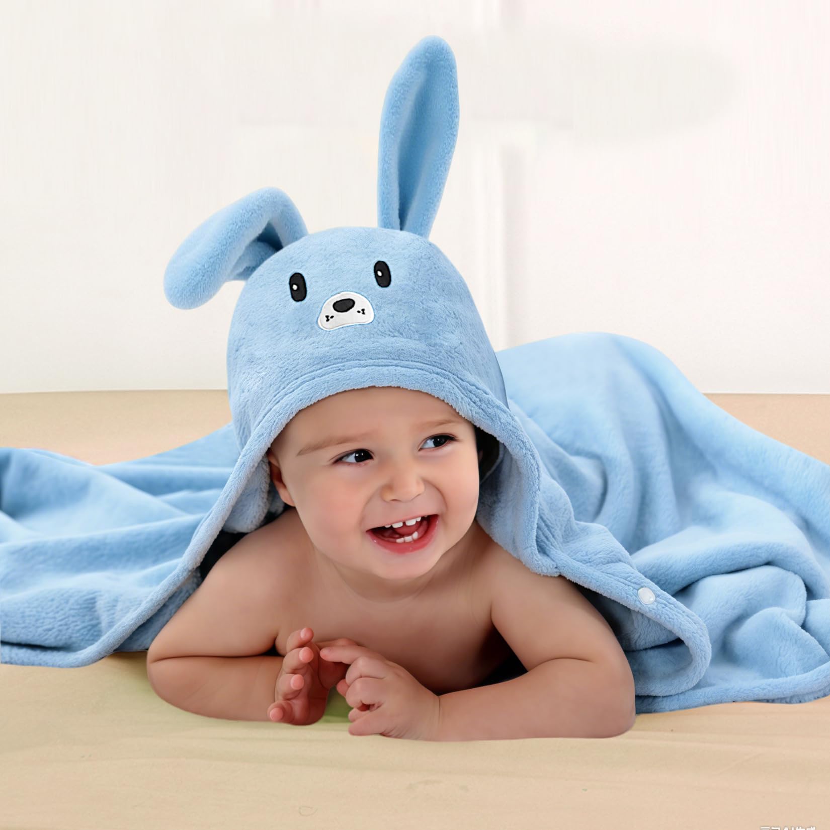 IFaryMes towel shown as beach blanket and stroller cover in daily use