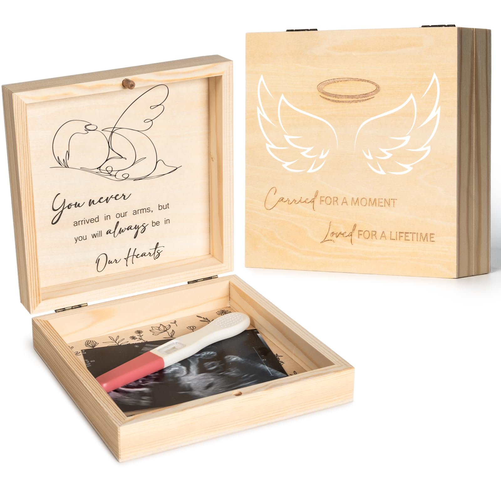 ifeolo Miscarriage Memorial Box front view, ideal for preserving memories of your angel baby