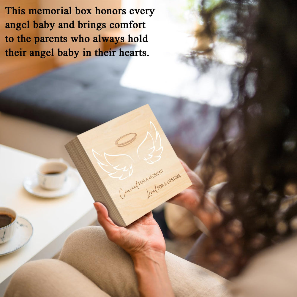 ifeolo Miscarriage Memorial Box size 6.3x6.3x1.6 inches for compact keepsakes