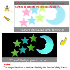iFunLong ceiling stars with adhesive pads offer mess-free secure placement.