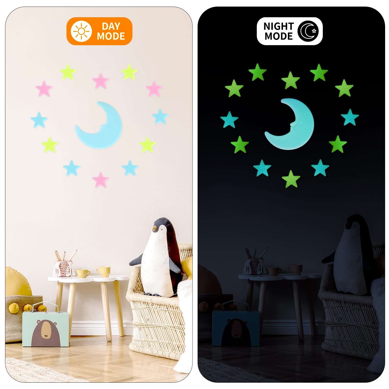 iFunLong durable plastic stars remove cleanly without residue when desired.