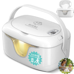 IGERI portable wipe warmer with carry handle for easy on-the-go diaper changes