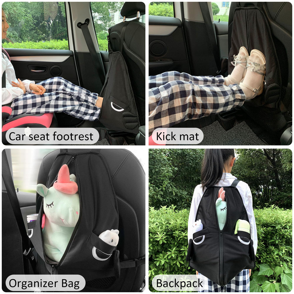 Ihaapsi 4-in-1 footrest car seat protector shields seats during travel.