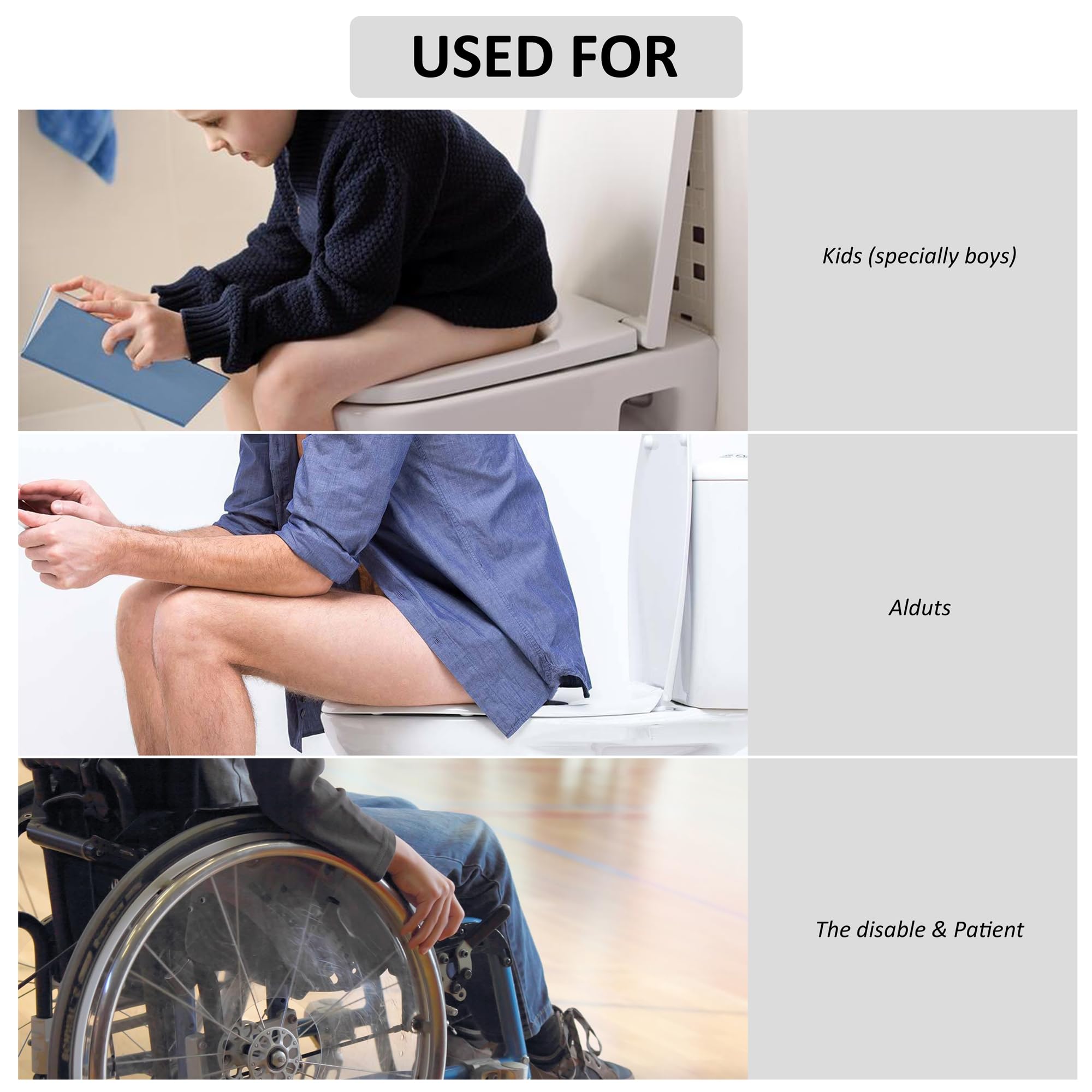 Ihaapsi small-size pee deflector fits compact toilets