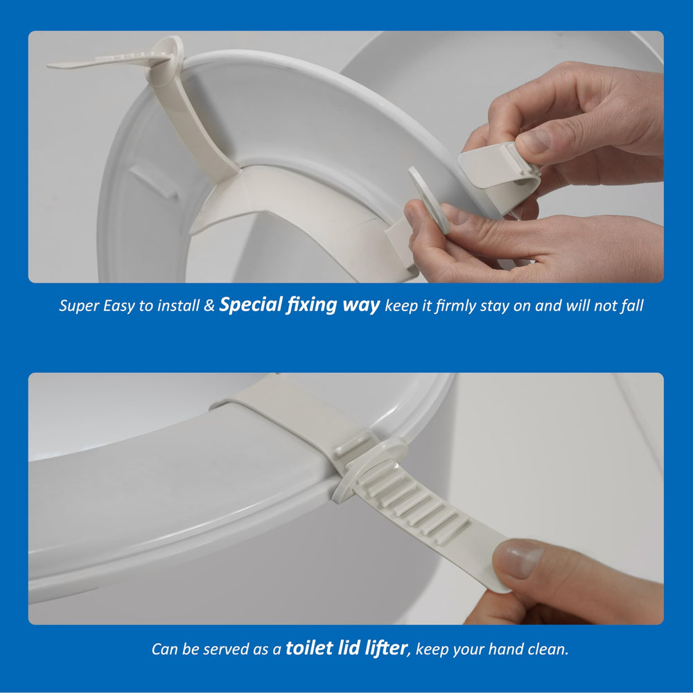Ihaapsi universal-urine-deflector compatibility close-up shows broad seat fit.