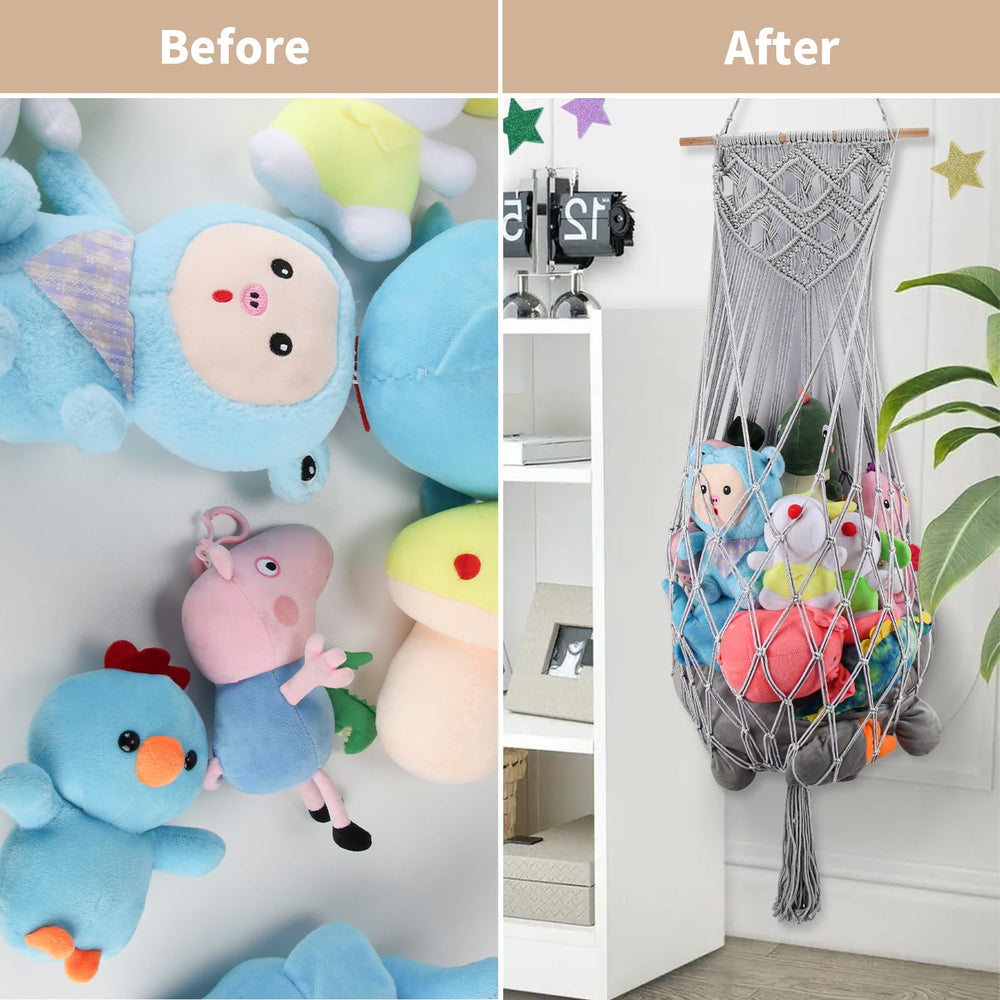iHansee kids-room decor and storage solution for plush toys.