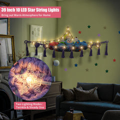 ihansee purple nursery hammock with LED light adds ambient glow