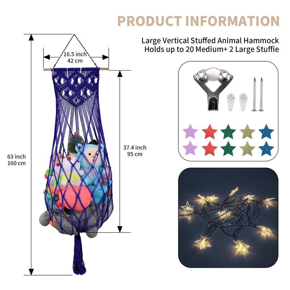 ihansee space-saving wall hammock reduces clutter in nursery or playroom