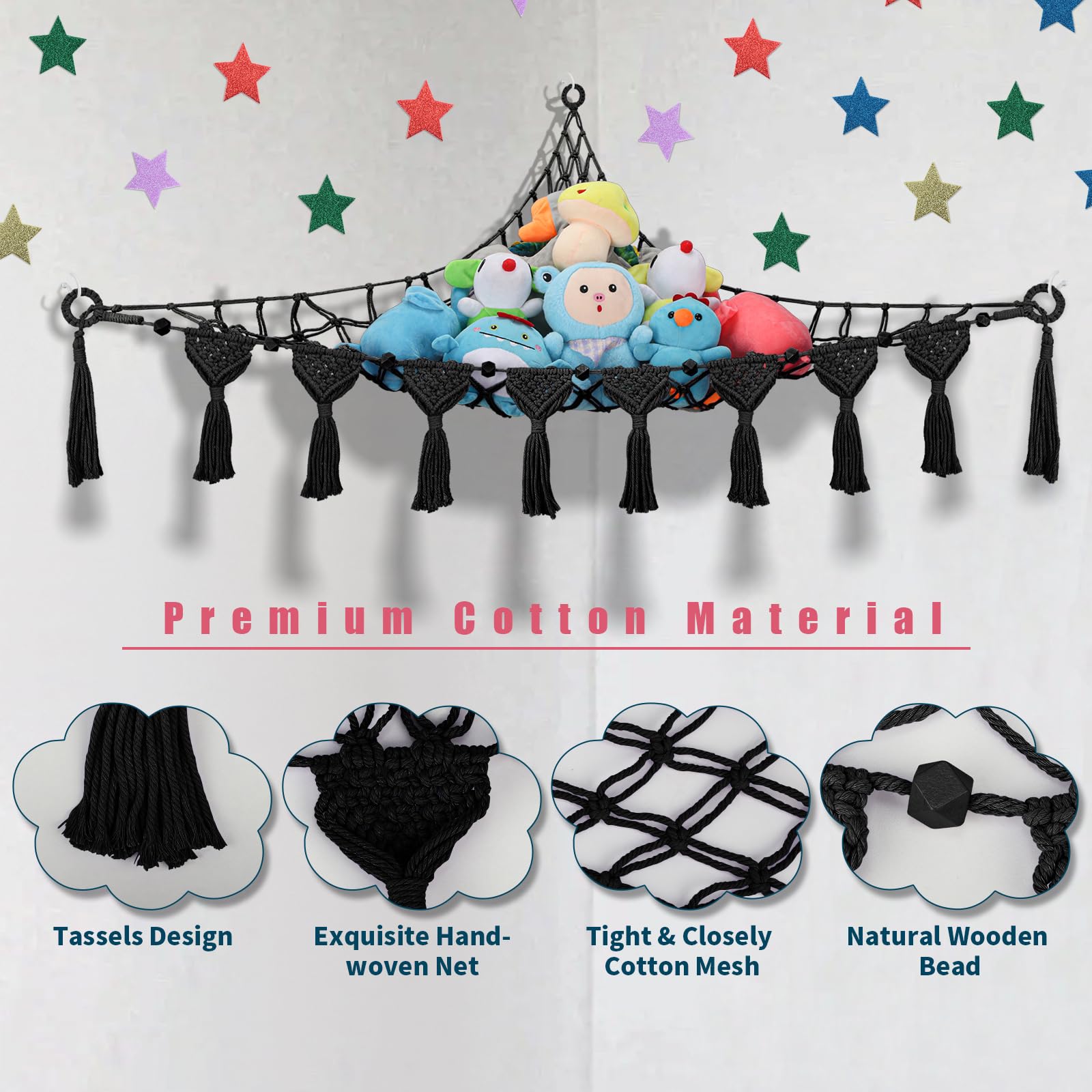 iHansee star-light decoration enhances mood while storing plush toys