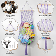 iHansee vertical hanging net in a bedroom showcases easy access and visibility