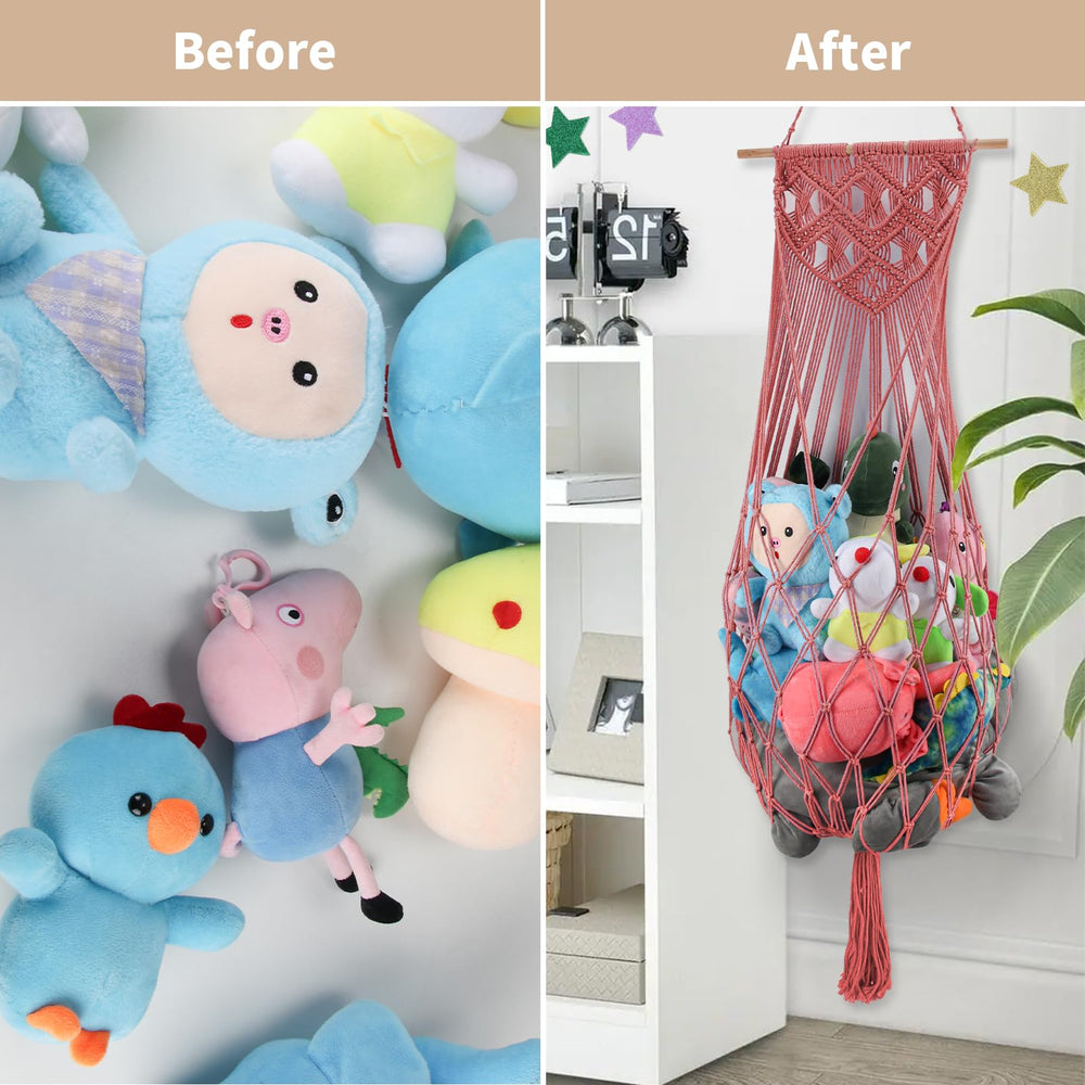 iHansee watermelon-red-plushie-net-closeup highlights soft rope texture