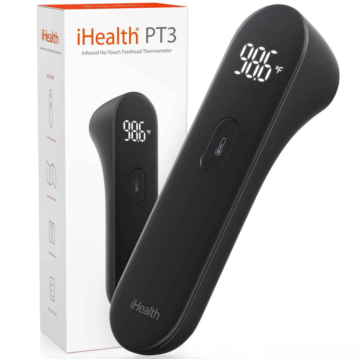 iHealth PT3 forehead non-contact measurement for hygienic home checks