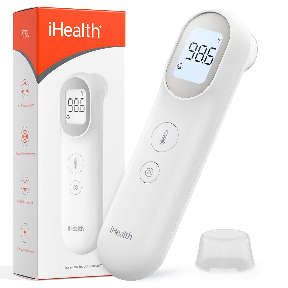 iHealth PT9L forehead thermometer front view for quick family checks