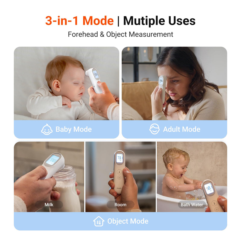 iHealth PT9L three-in-one function measures forehead, object and ambient