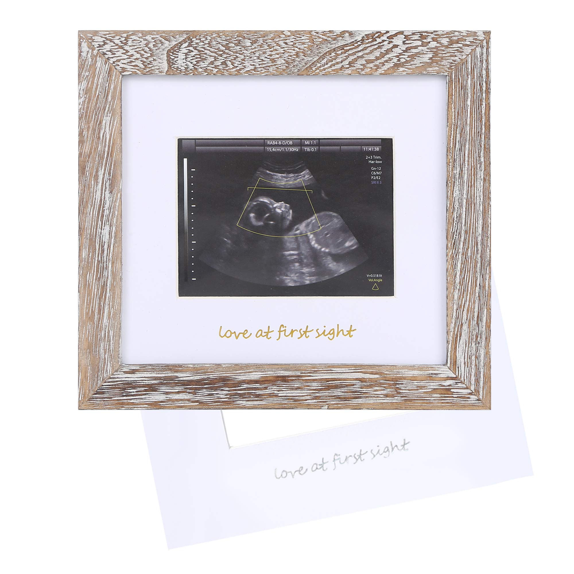 IHEIPYE Baby Love First Sight Frame closeup showcases craftsmanship for cherished ultrasound memories and nursery display.