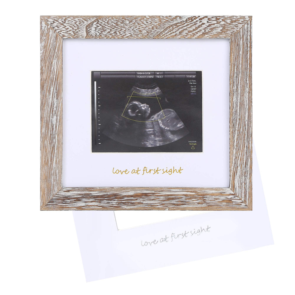 IHEIPYE Baby Love First Sight Frame closeup showcases craftsmanship for cherished ultrasound memories and nursery display.
