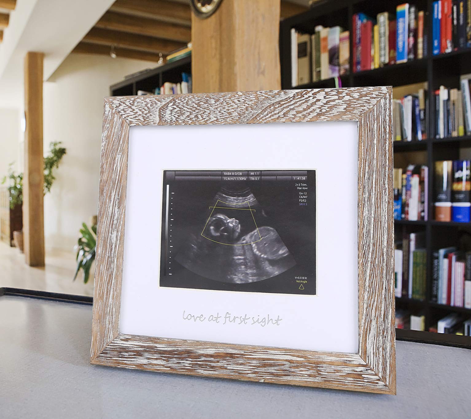 IHEIPYE Sonogram Photo Frame in nursery decor scene emphasizes keepsake quality and family moments.