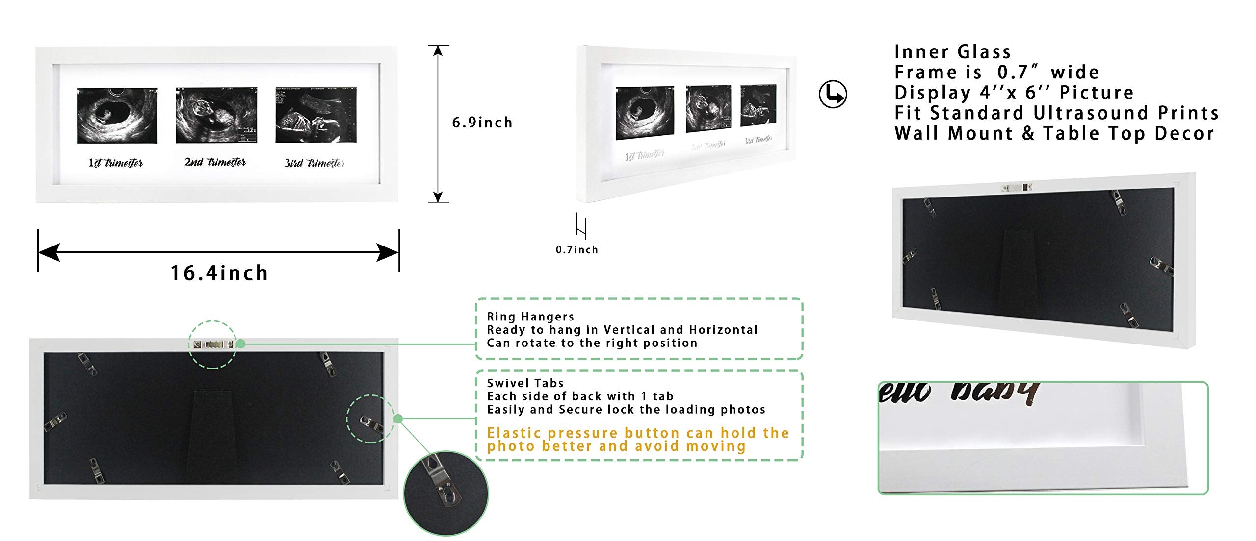 IHEIPYE frame adds sentimental nursery decor with a modern white finish