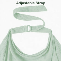 IHIJHD nursing cover blue front view with breathable fabric.