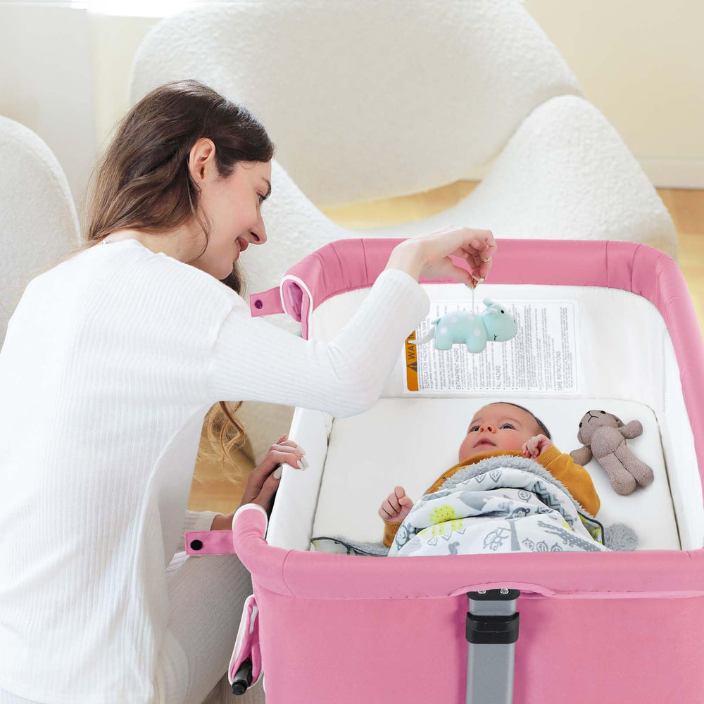 Ihomesng baby bassinet bedside sleeper mosquito net protection for nap safety