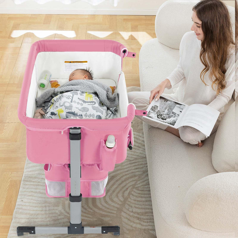 Ihoming baby bassinet folding compact for simple setup and transport