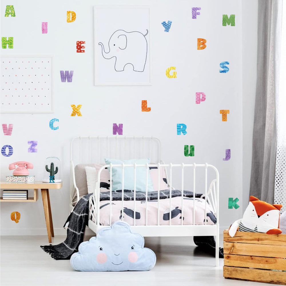 iinuu alphabets wall decals baby nursery decor inspiring playful learning moments.