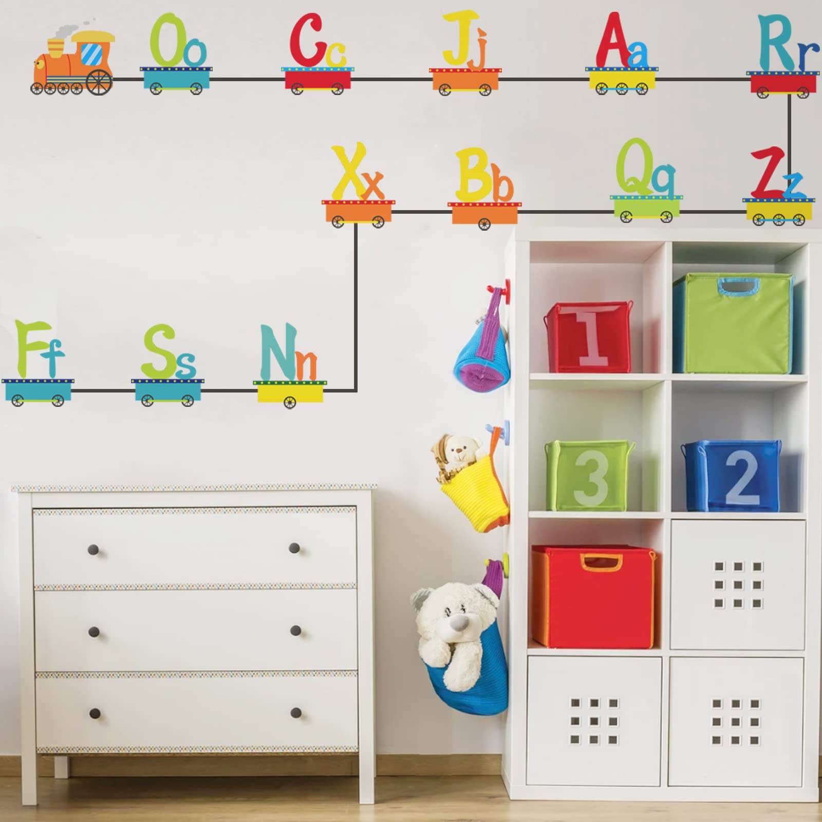 iinuu diy-friendly abc stickers stick to smooth surfaces like walls, doors, or mirrors