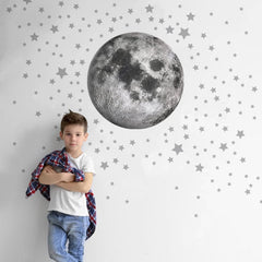 iinuu gray stars 500pcs adds twinkling night-sky texture to kids rooms.