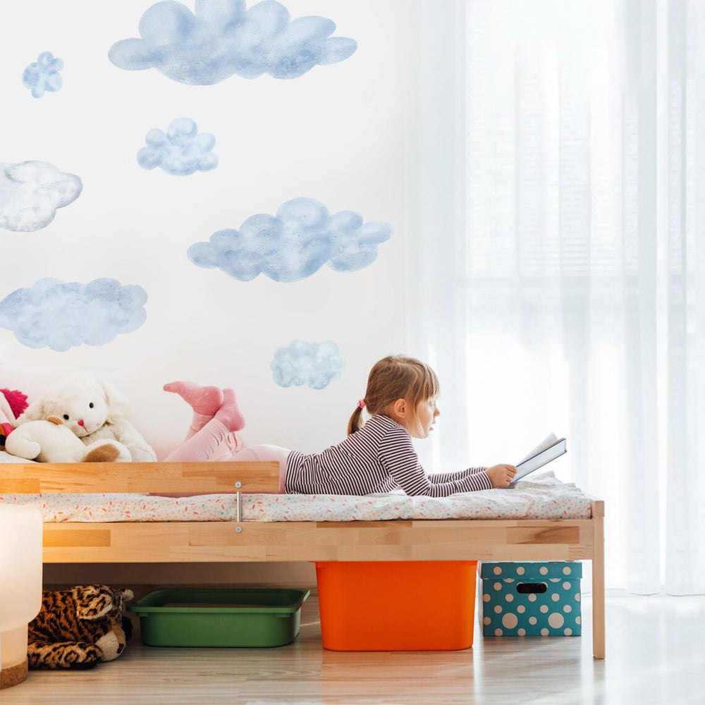 iinuu nursery cloud wall decal set7-3 softens ceilings for cozy mornings and nap times