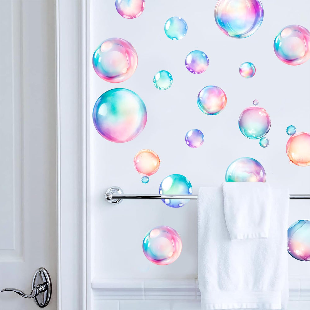 iinuu Soap Bubbles Decals on wall with easy peel-and-stick decor