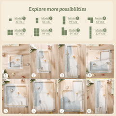 IKALIFE playpen locking gate close-up highlights secure access and effortless baby-safe entry.