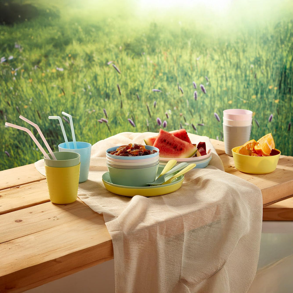 IKEA Kalas pastel color pack adds a cheerful table scene