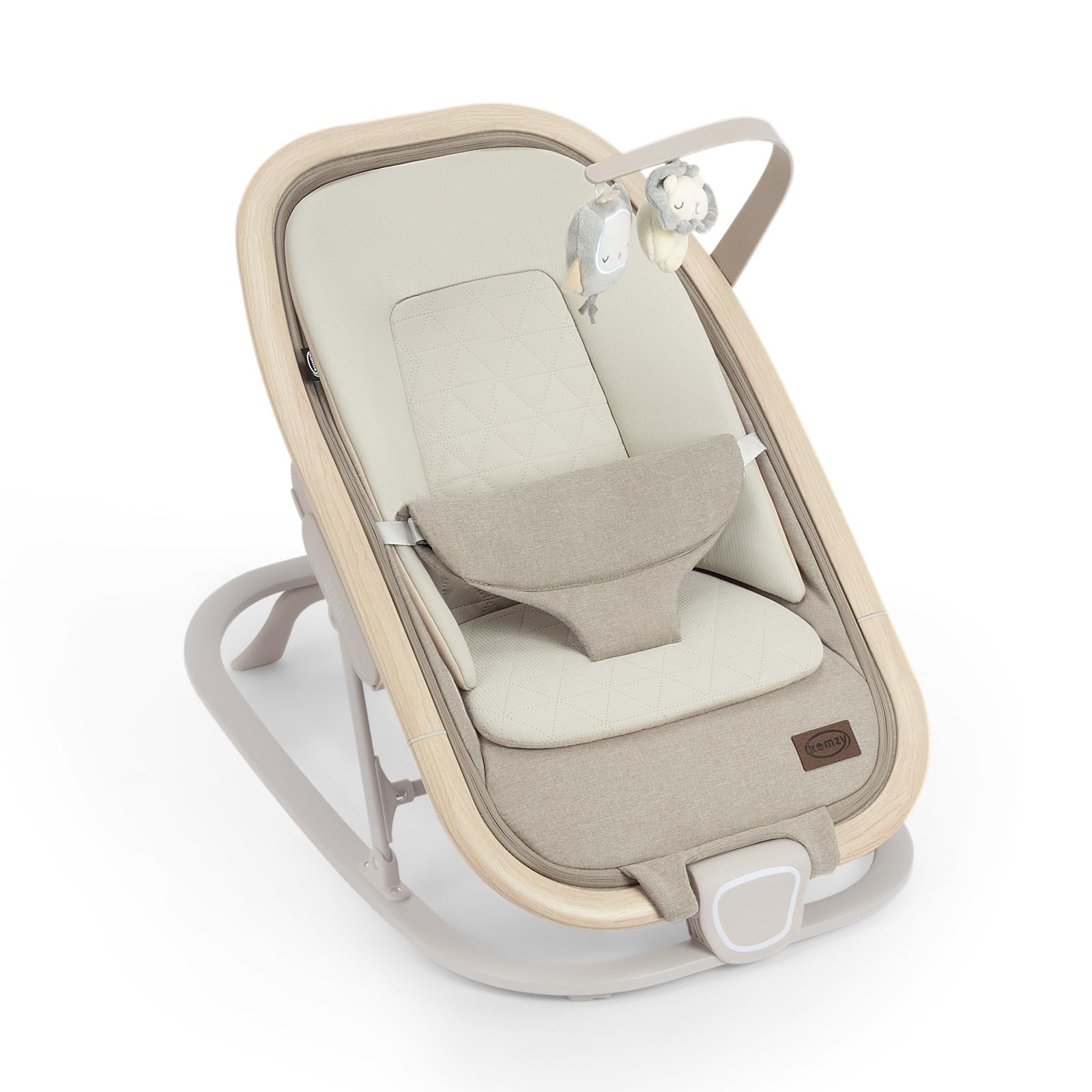 IKOMZY Noah bouncer in ergonomic bounce mode soothing infants.