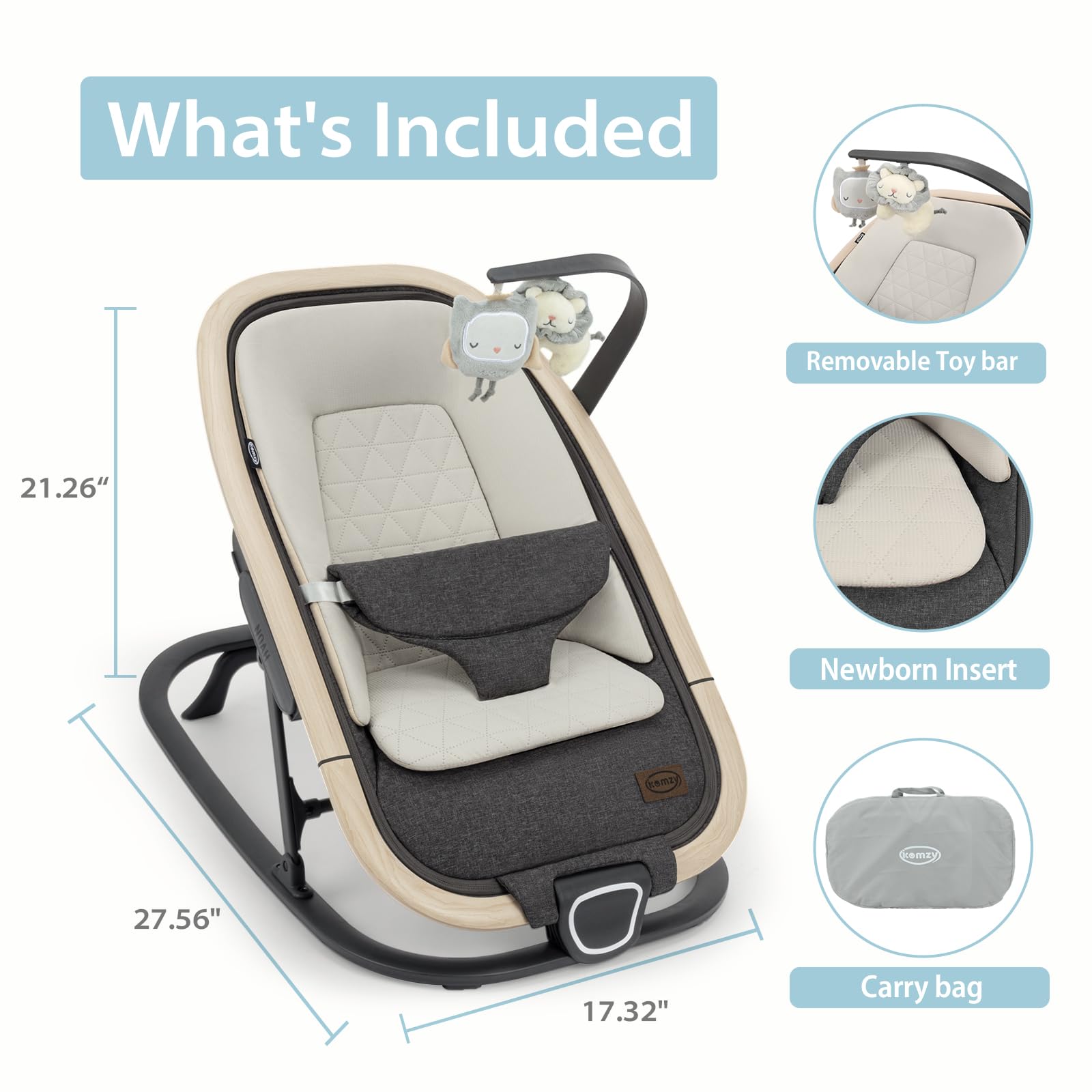 IKOMZY Noah folded flat demonstrating compact storage capability