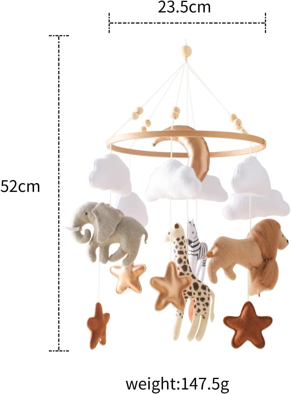 Ikubigu baby mobile room ambience boosts gentle focus during wake times.
