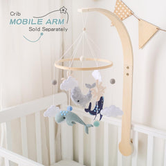 Ikubigu woodland themed nursery mobile as decor in a cozy room