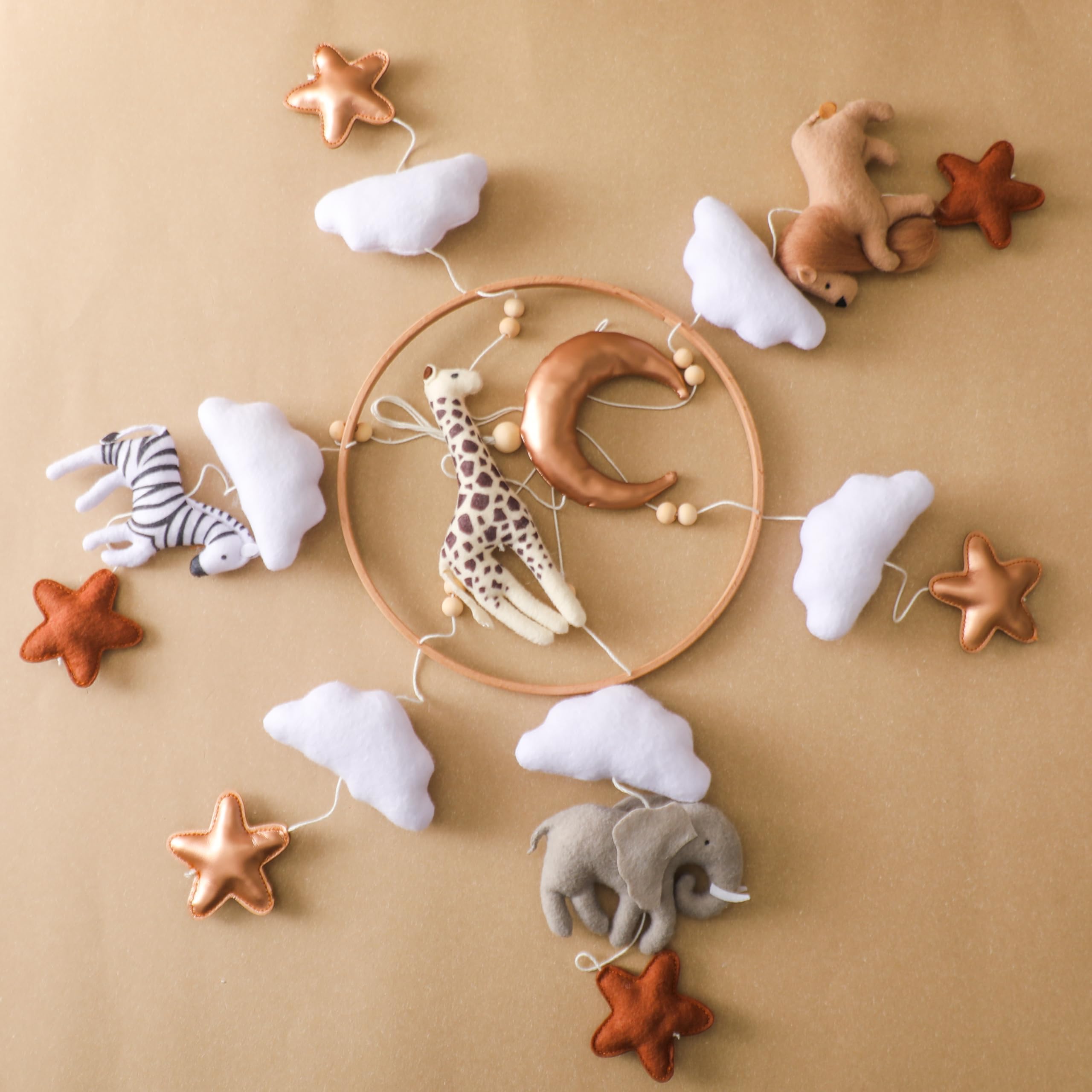 Ikubigu boho nursery decor mobile adds stylish ambiance to kids' rooms.