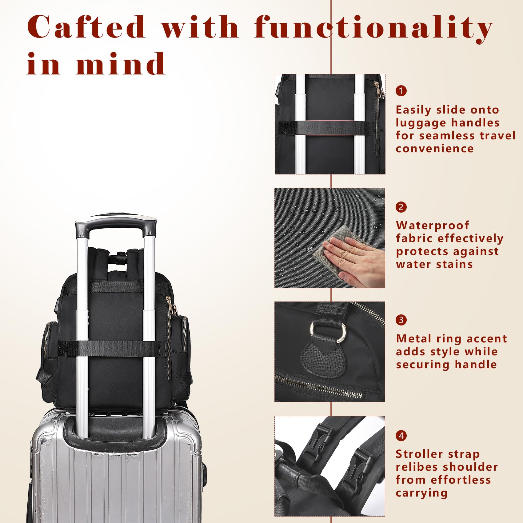 ILCOLPO stroller straps convert to hands-free carry during shopping trips
