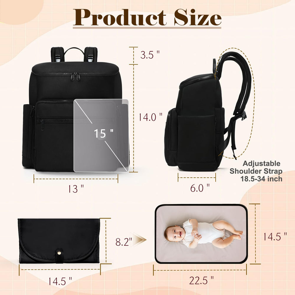 ILCOLPO diaper bag backpack-changing pad for on-the-go diaper changes.
