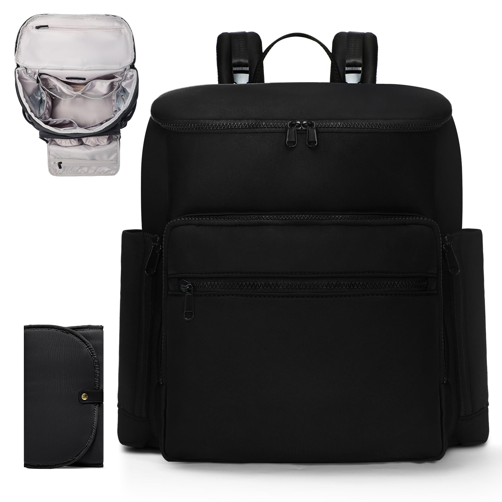ILCOLPO diaper bag backpack front view for easy travel and quick gear access.