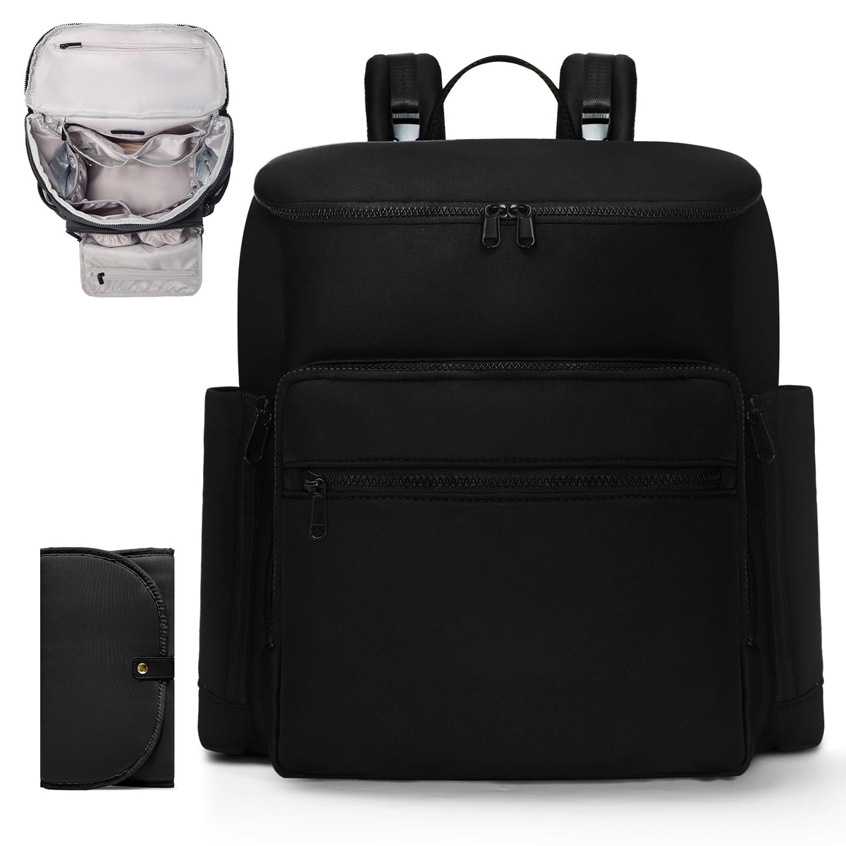 ILCOLPO diaper bag backpack front view for easy travel and quick gear access.