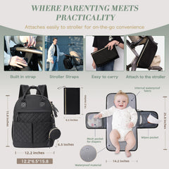 ILCOLPO diaper bag backpack stroller attachment frees hands while out.