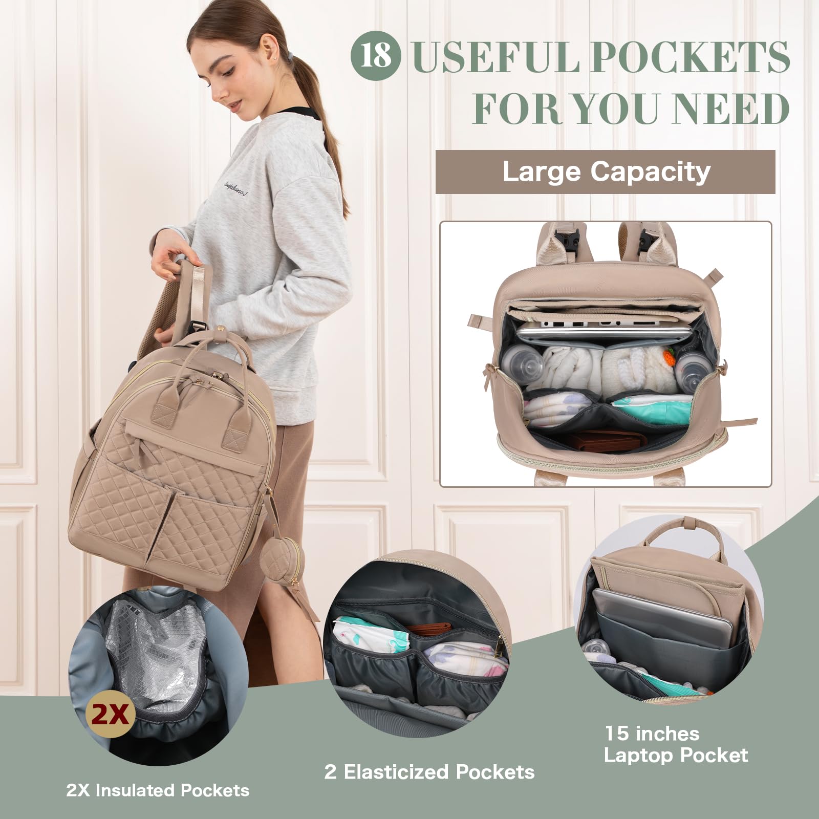 ILCOLPO diaper bag changing pad adds on-the-go comfort during changes