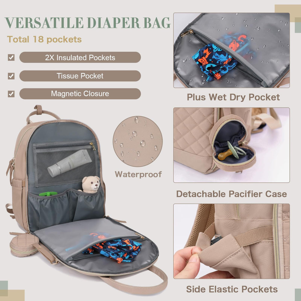 ILCOLPO diaper bag insulated bottle pockets keep drinks ready for feeds