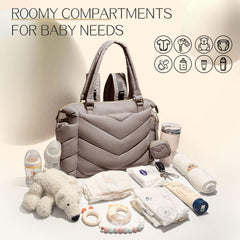 ILCOLPO diaper bag tote insulated-bottle-pockets keep bottles ready on adventures