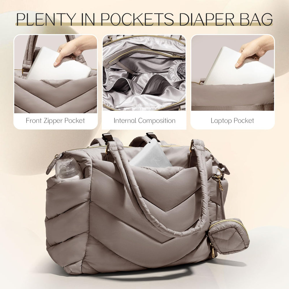 ILCOLPO diaper bag tote pacifier-case clip highlights easy access to pacifiers