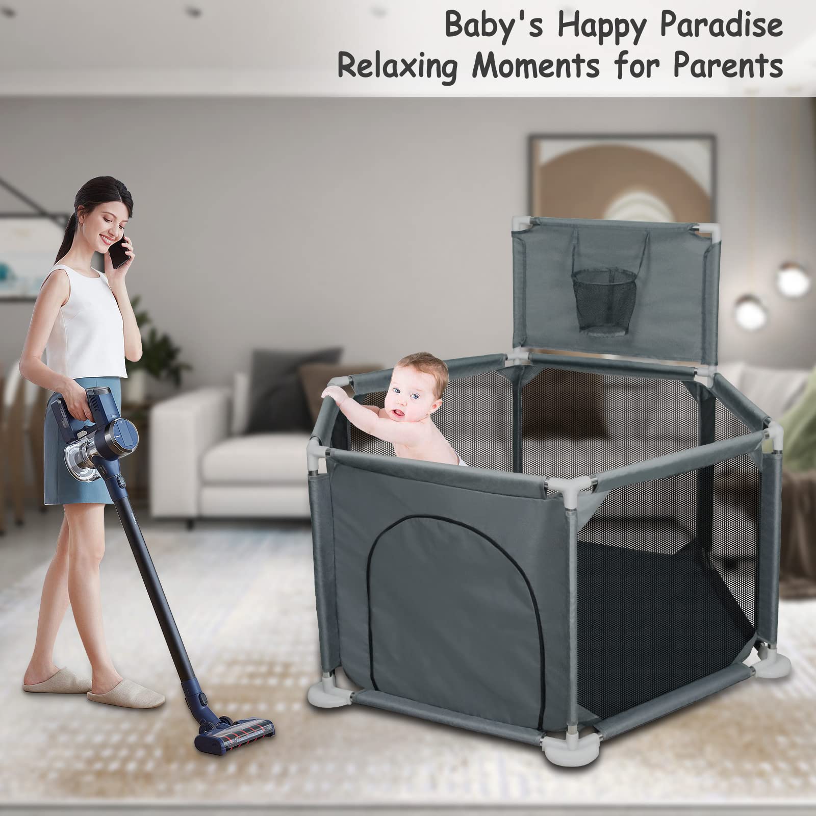 IELECMG foldable storage bag enables portable setup and quick cleanup.