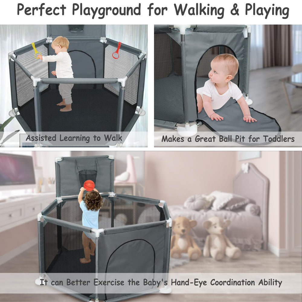 IELECMG pull-up ring supports early standing in a secure, encouraging space.
